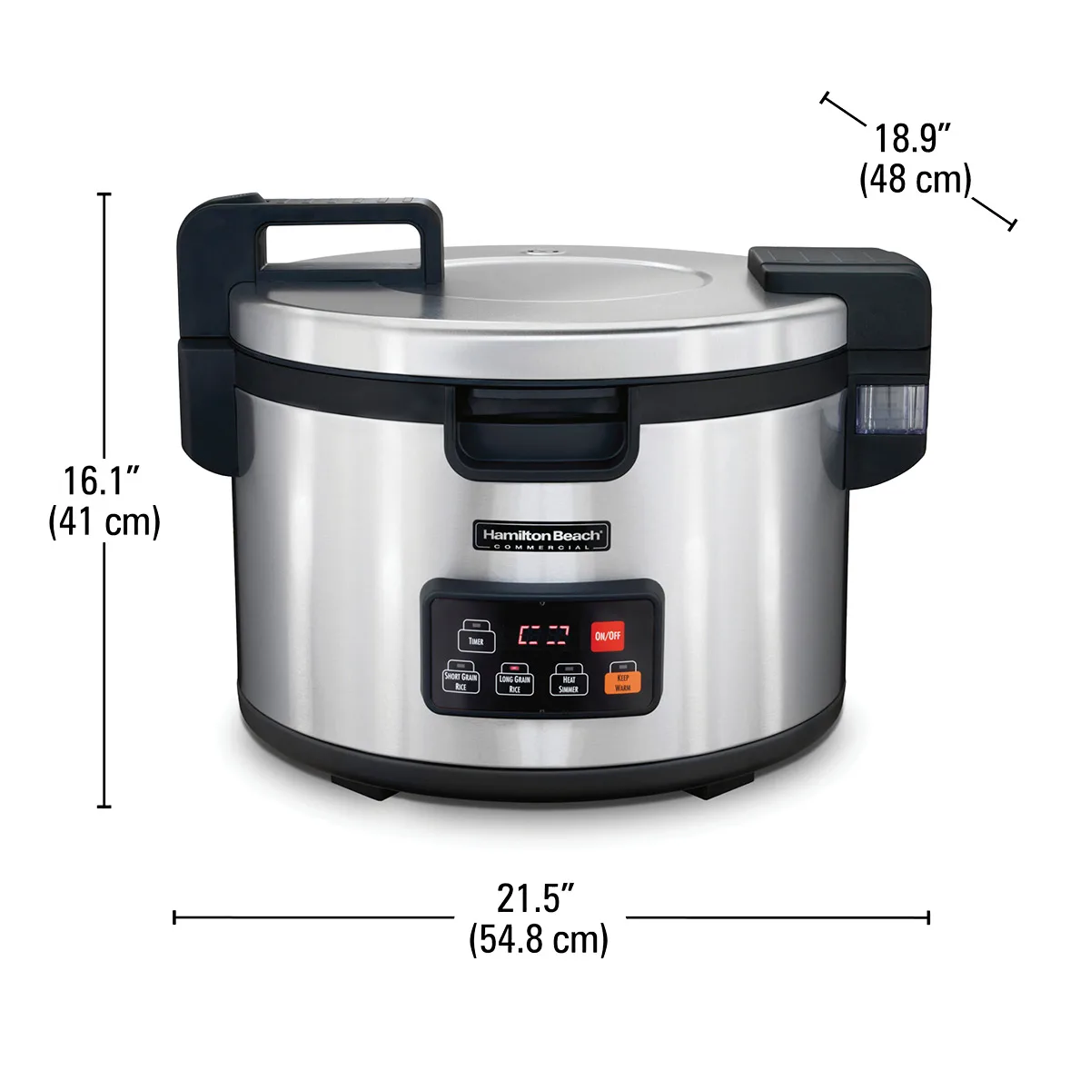 Hamilton Beach 37590 Proctor Silex Commercial Rice Cooker/Warmer, 90 Cups, 240V, 2500W