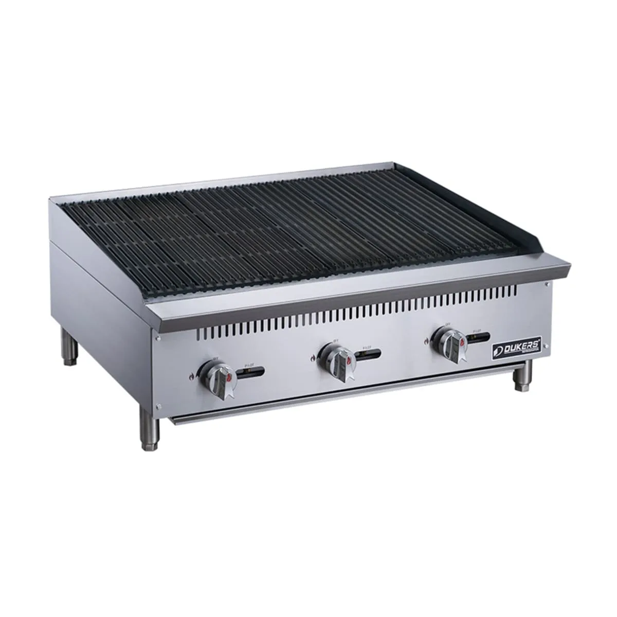 Dukers DCCB36 36" Gas Charbroiler w/ Cast Iron Grates - Convertible