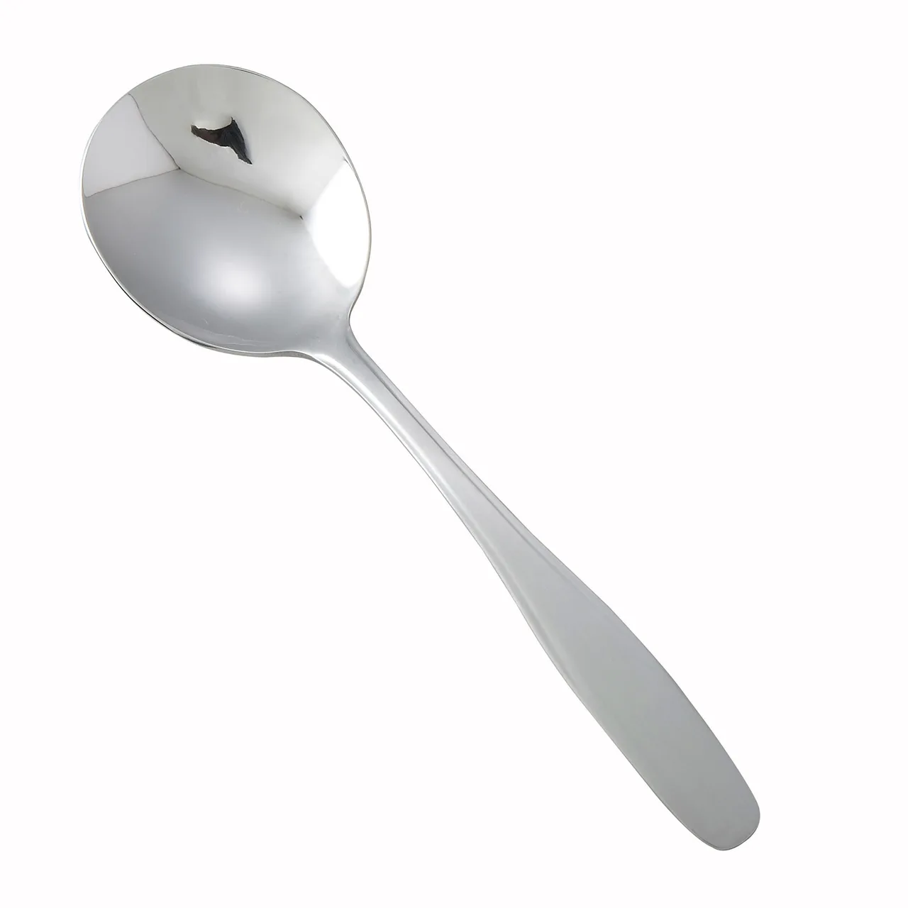 Winco 0008-04 Manhattan Bouillon Spoon, 6" Satin Finish, 18/0 Stainless Steel - 1 Dozen