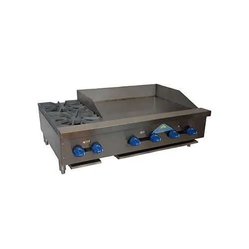 Comstock-Castle FHP42-30T 42" Countertop Gas Griddle/Hotplate Combo, Thermostatic, 120.000 BTU