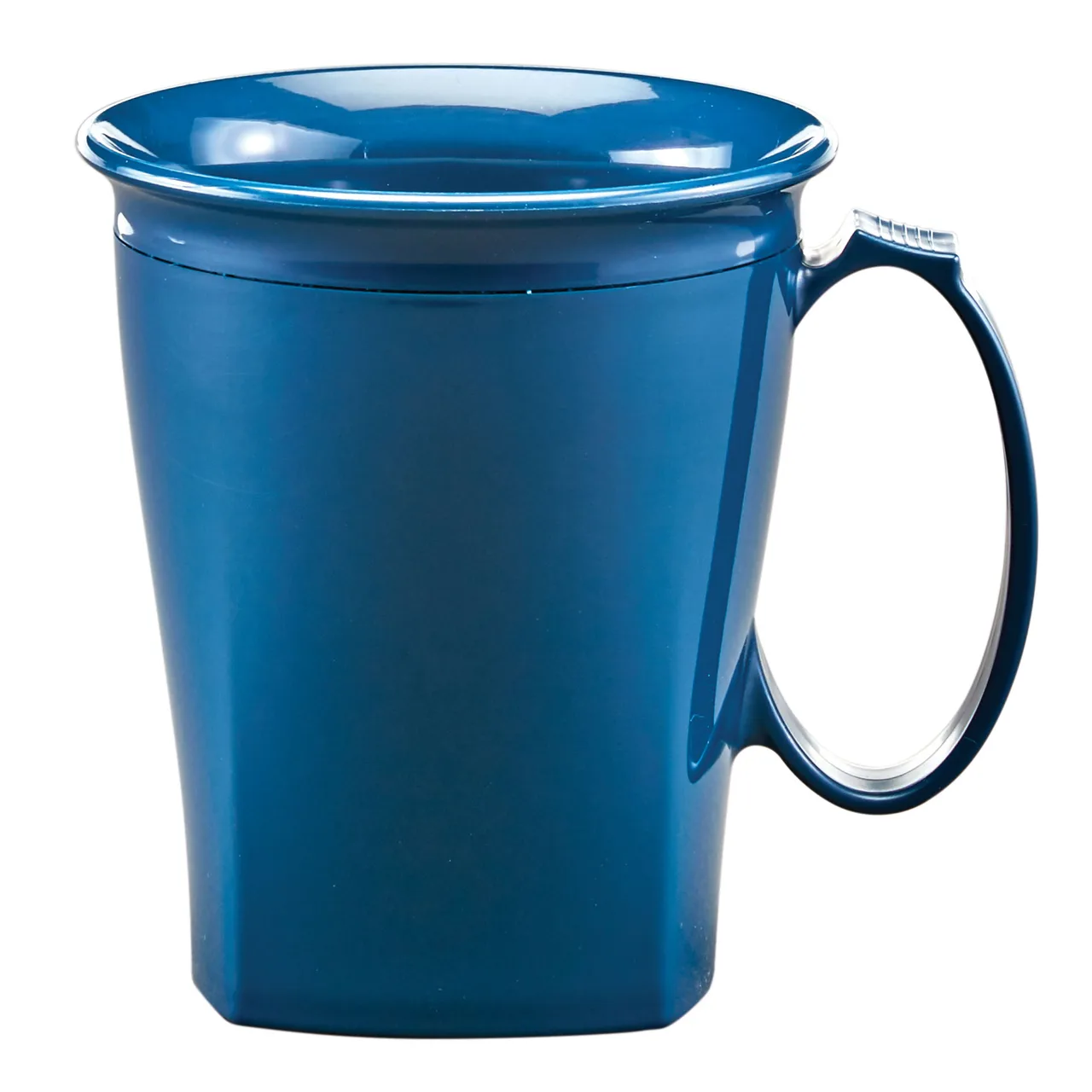 Cambro MDSHM8497 Plastic Mug, 8 oz, 4‑1/2" Dia x 4" H, Navy Blue Polypropylene, Dishwasher Safe, NSF