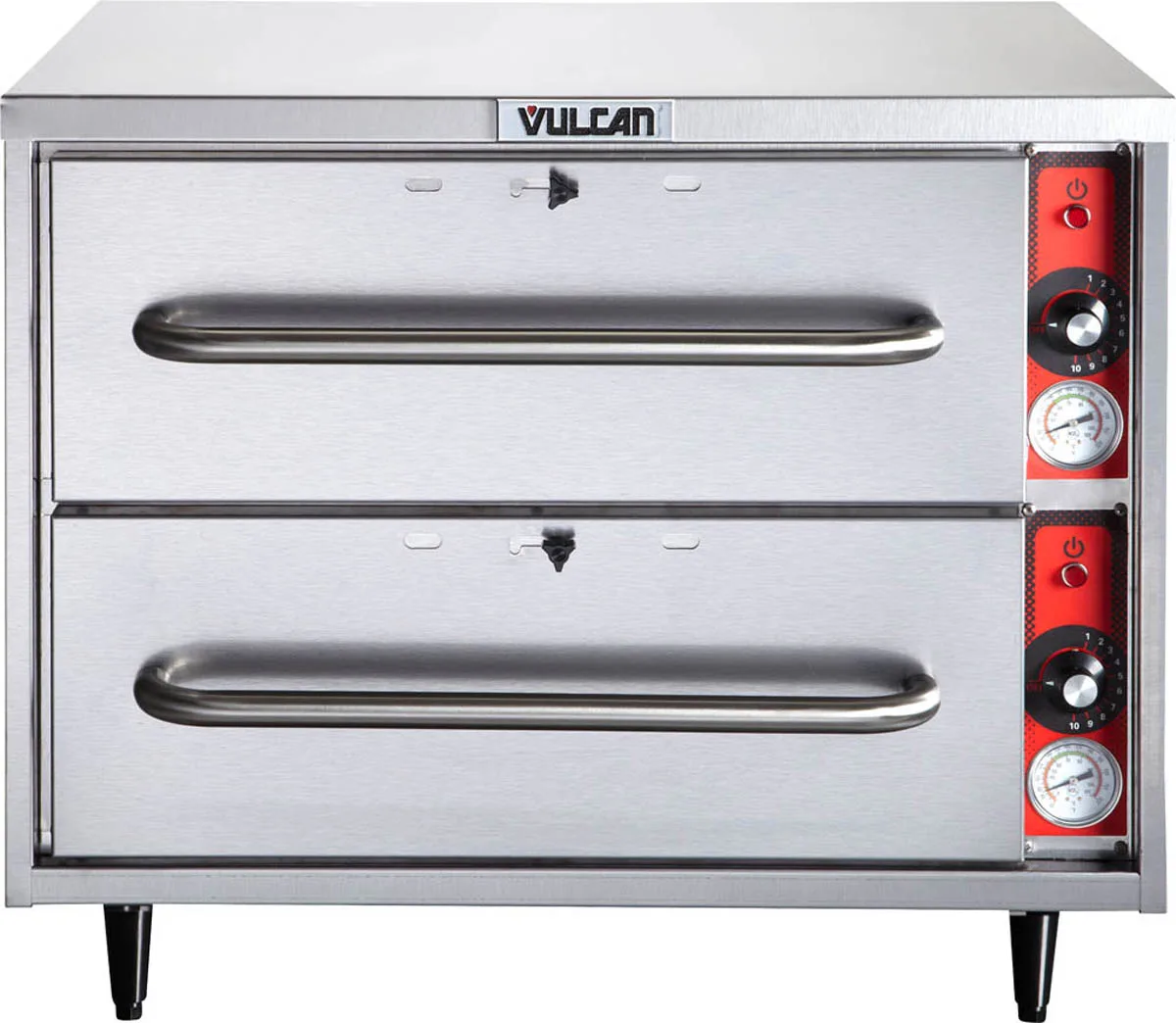 Vulcan VW2S 27" Freestanding Two Drawer Warmer, 12" x 20" x 6" Pan Per Drawer