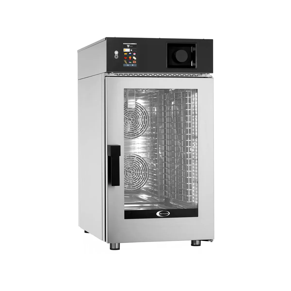 BevLes Company BMCE10LHWS Half Size 10 Pan Electric Combi Oven w/ Steam Generator, Minitouch Controls