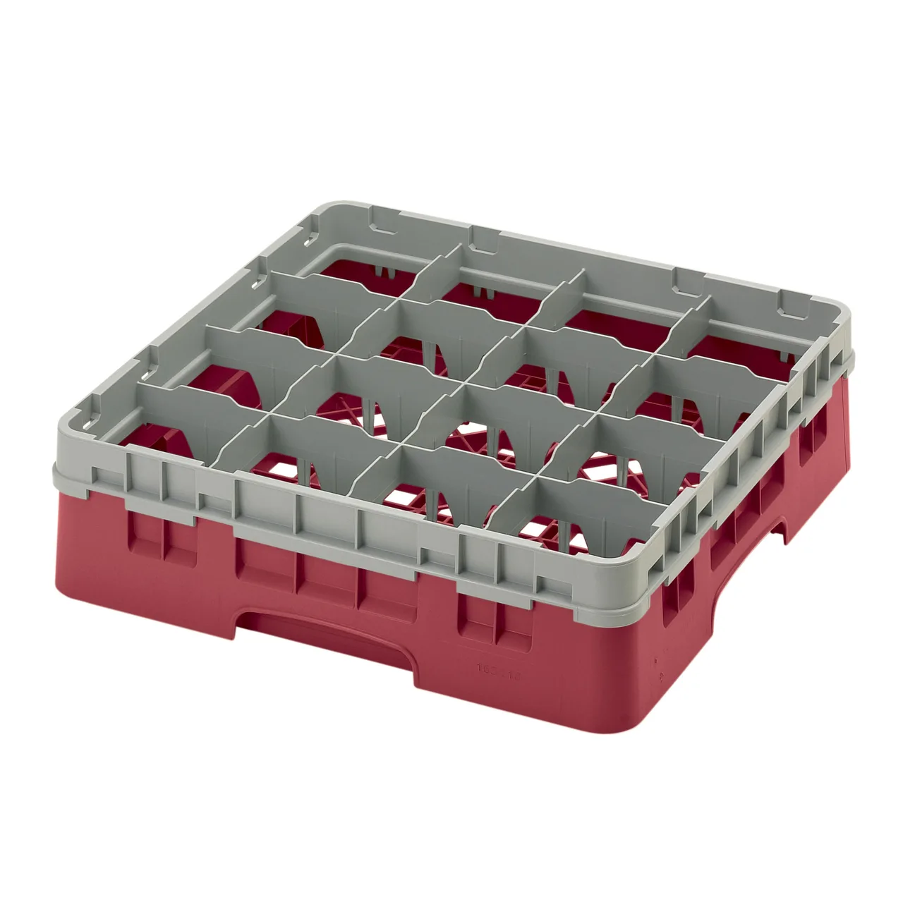 Cambro 16S418416 Camrack Glass Rack, Cranberry, Full Size, 19-3/4 x 19-3/4, 16 Compartments