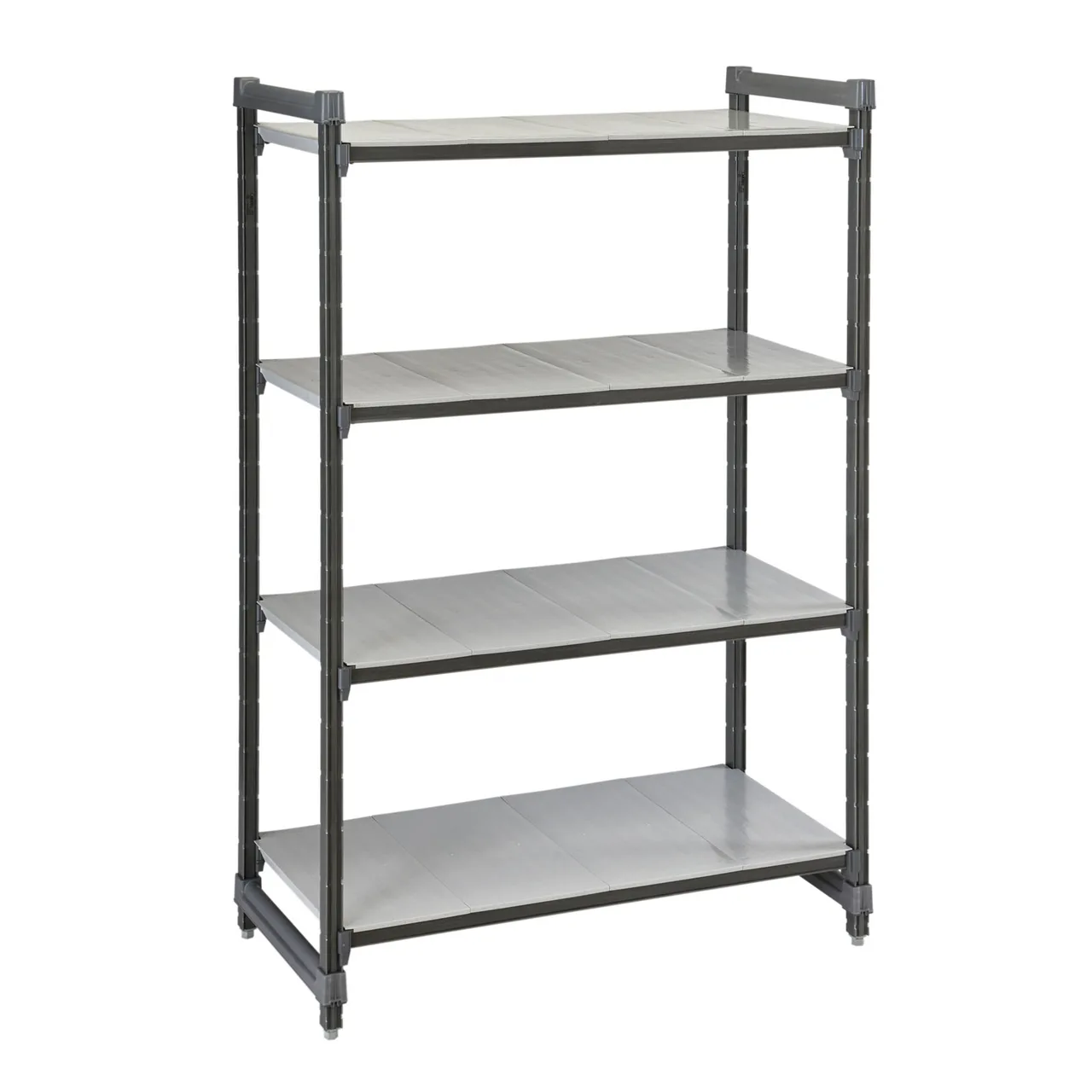 Cambro EXU245484S4480 Camshelving® Elements 4-Shelf Solid Starter Shelving Unit - 24'' x 54'' x 84''