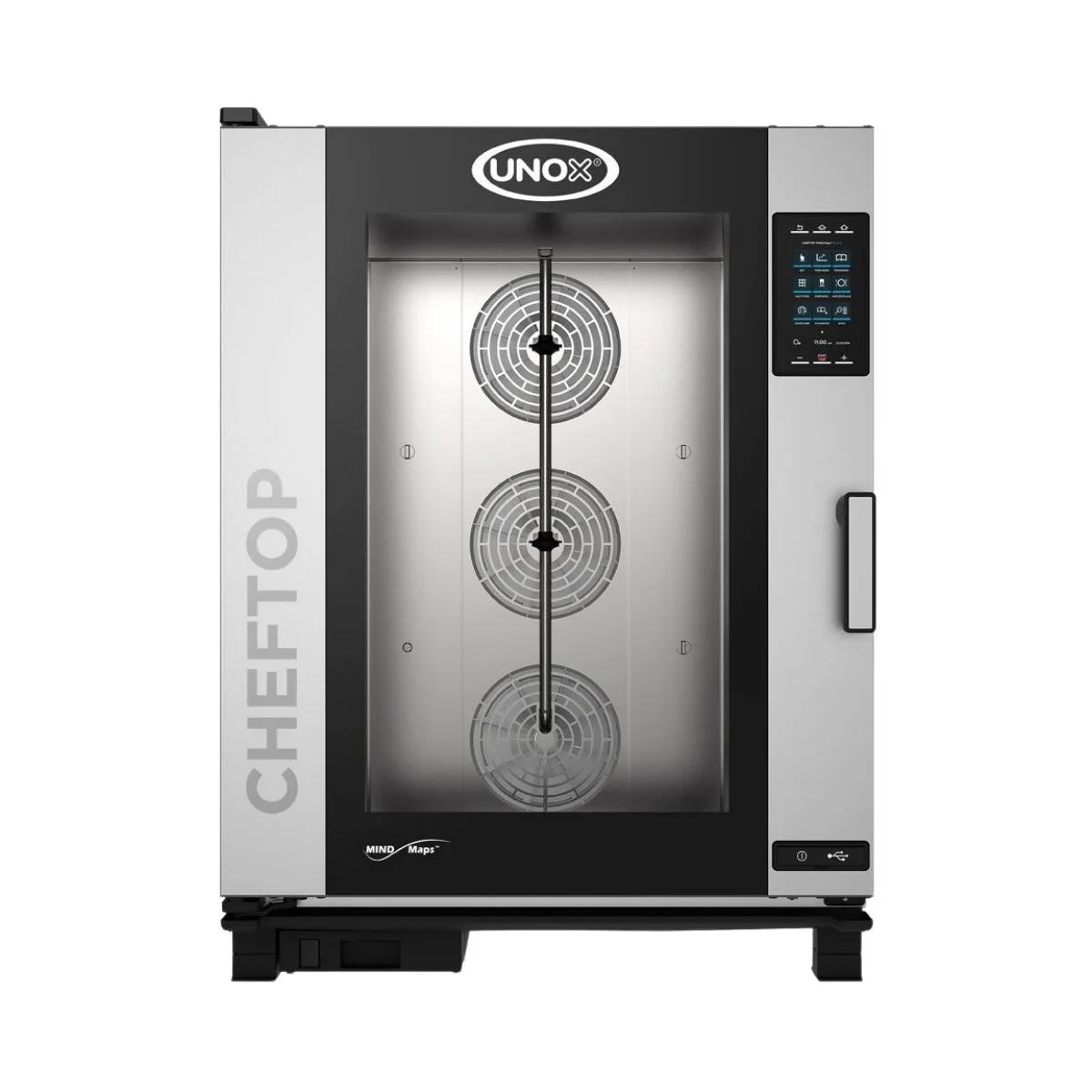 UNOX XAVC-10FS-GPRM Full Size 10 Pan Gas Combi Oven w/ MIND.Maps Touchscreen, 119.425 BTU