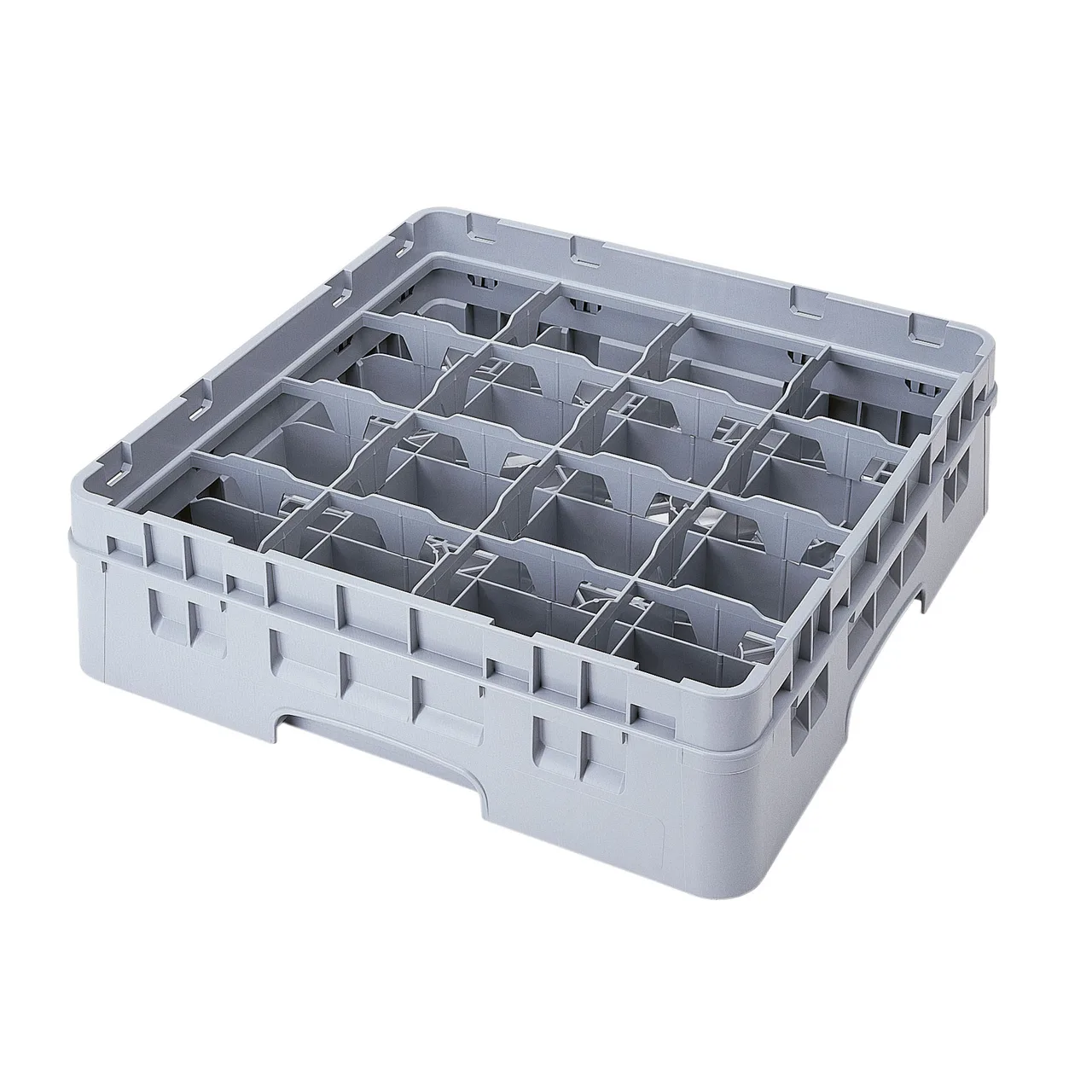 Cambro 16C414151 Camrack Cup Rack, Soft Gray, Full Size, 19-3/4 x 19-3/4, 16 Compartments