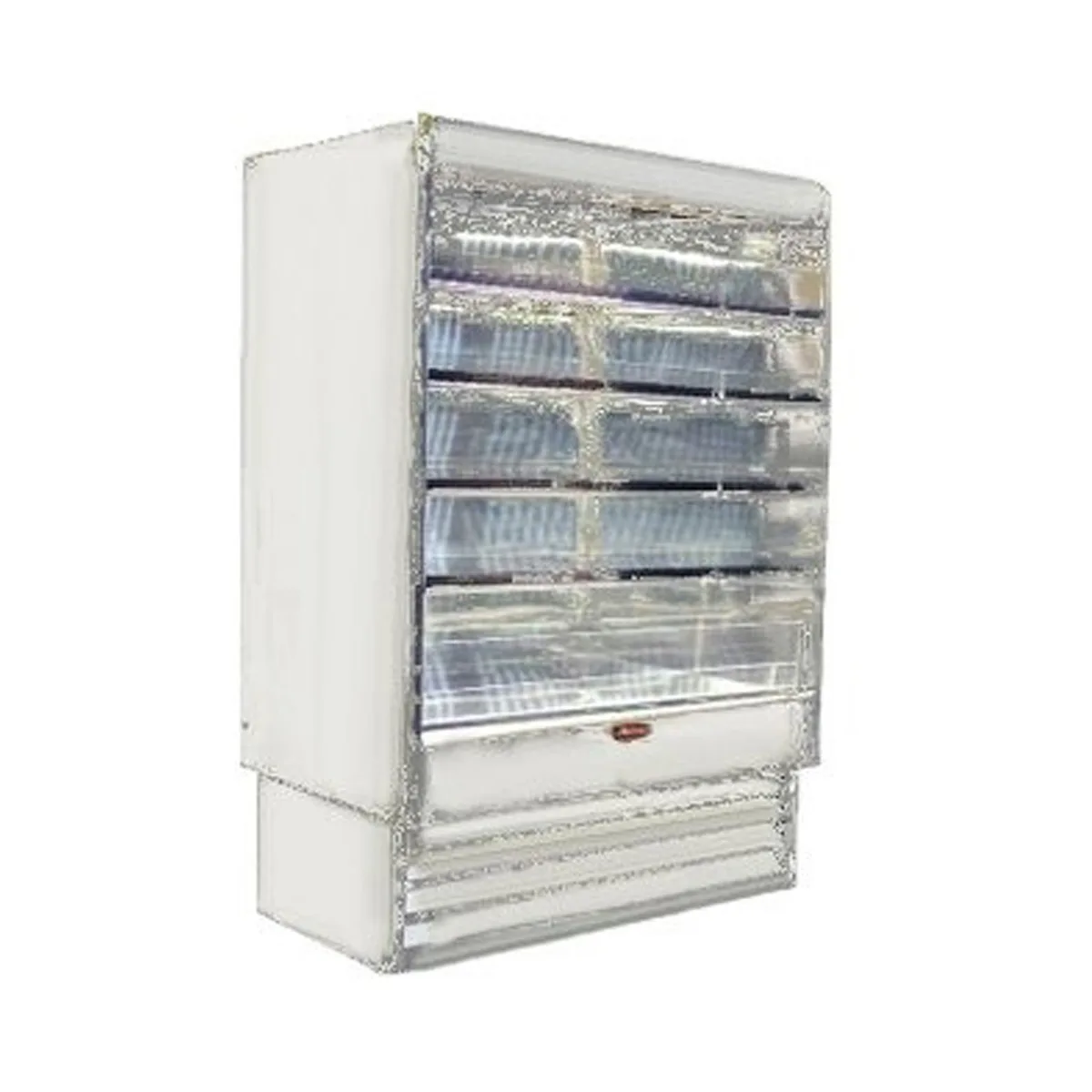 Howard-McCray SC-OD35E-5-LED 63'' Vertical Dairy Open Air Merchandiser in White, Self-Contained