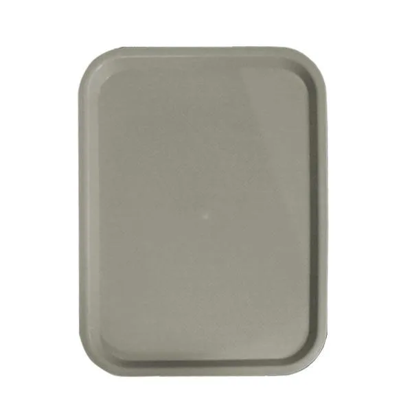 Omcan USA 80101 Fast Food Tray, Rectangular 14" x 18", Gray Polypropylene Basket Weave, NSF