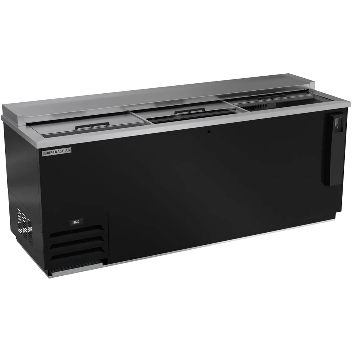 Beverage Air DW79HC-B 80" Black Deep Well Bottle Cooler, 24.1 cu. ft.
