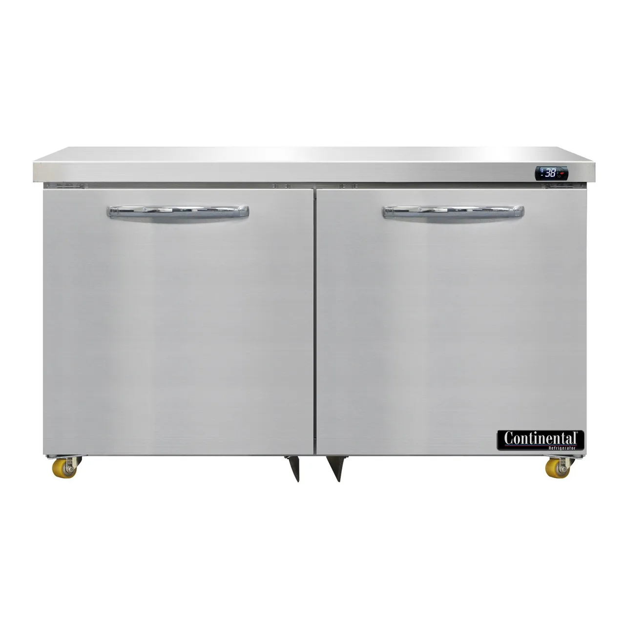 Continental Refrigerator D48N-U 48" 2 Solid Door Undercounter Refrigerator, 13.5 cu. ft.