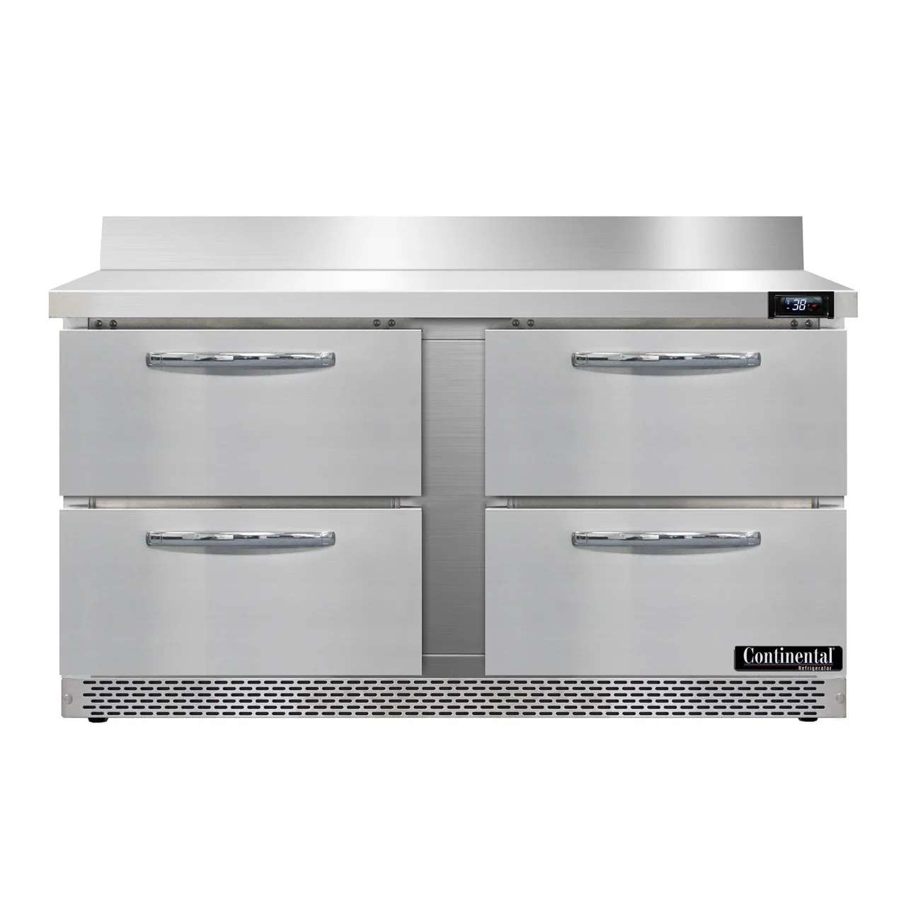 Continental Refrigerator SW60NBS-FB-D 60" 2-Section Worktop Refrigerator w/ 4 Drawers, 17 cu. ft.