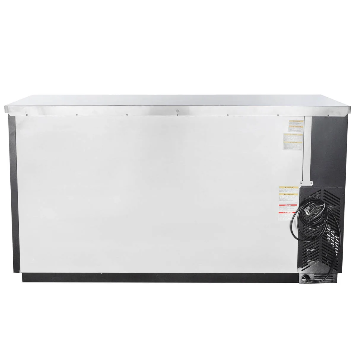 Beverage Air BB68HC-1-B 69" 2 Section Black Back Bar Cooler with Solid Door