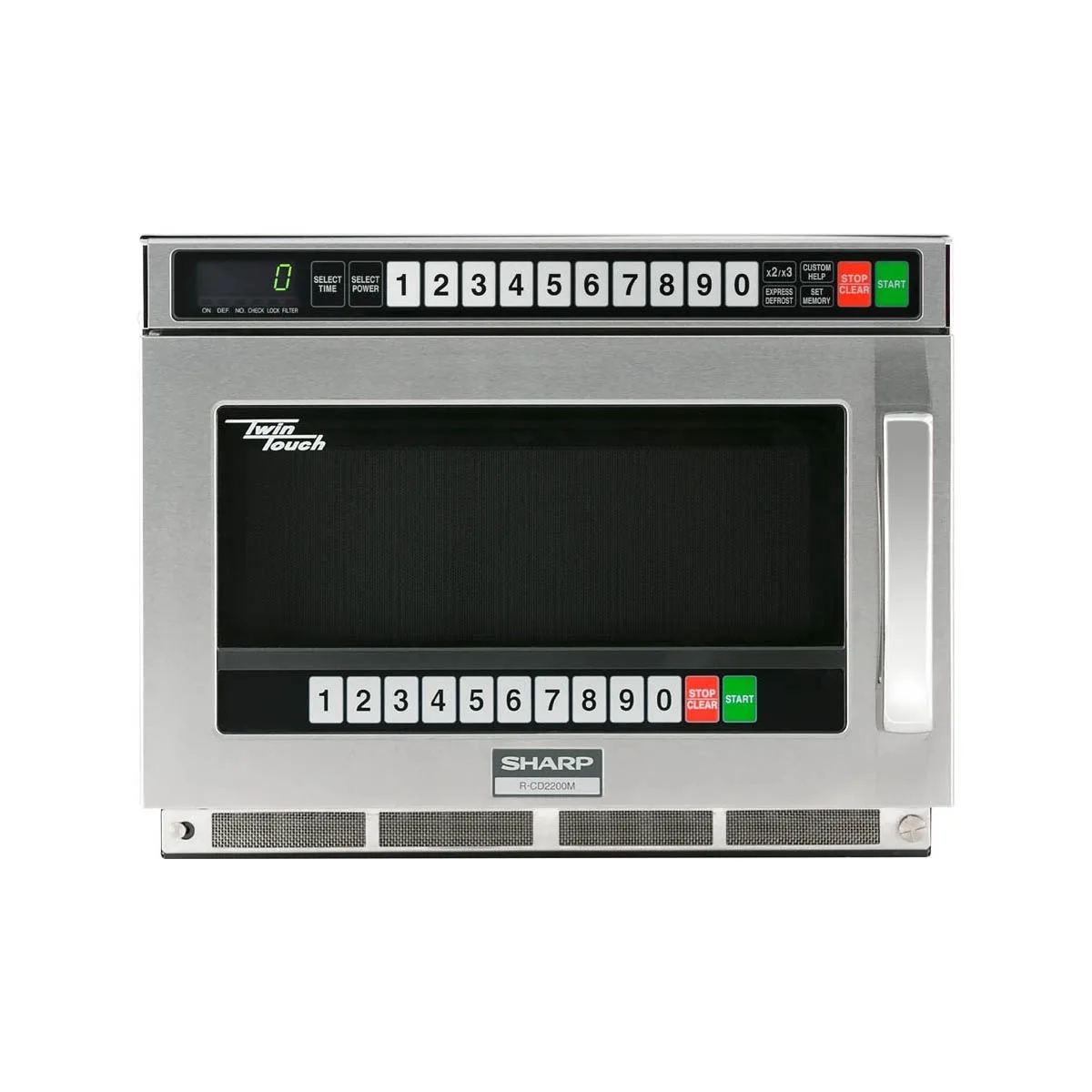 Sharp R-CD2200M 2200W TwinTouch™ Commercial Microwave Oven,Stainless Steel Door - Open box