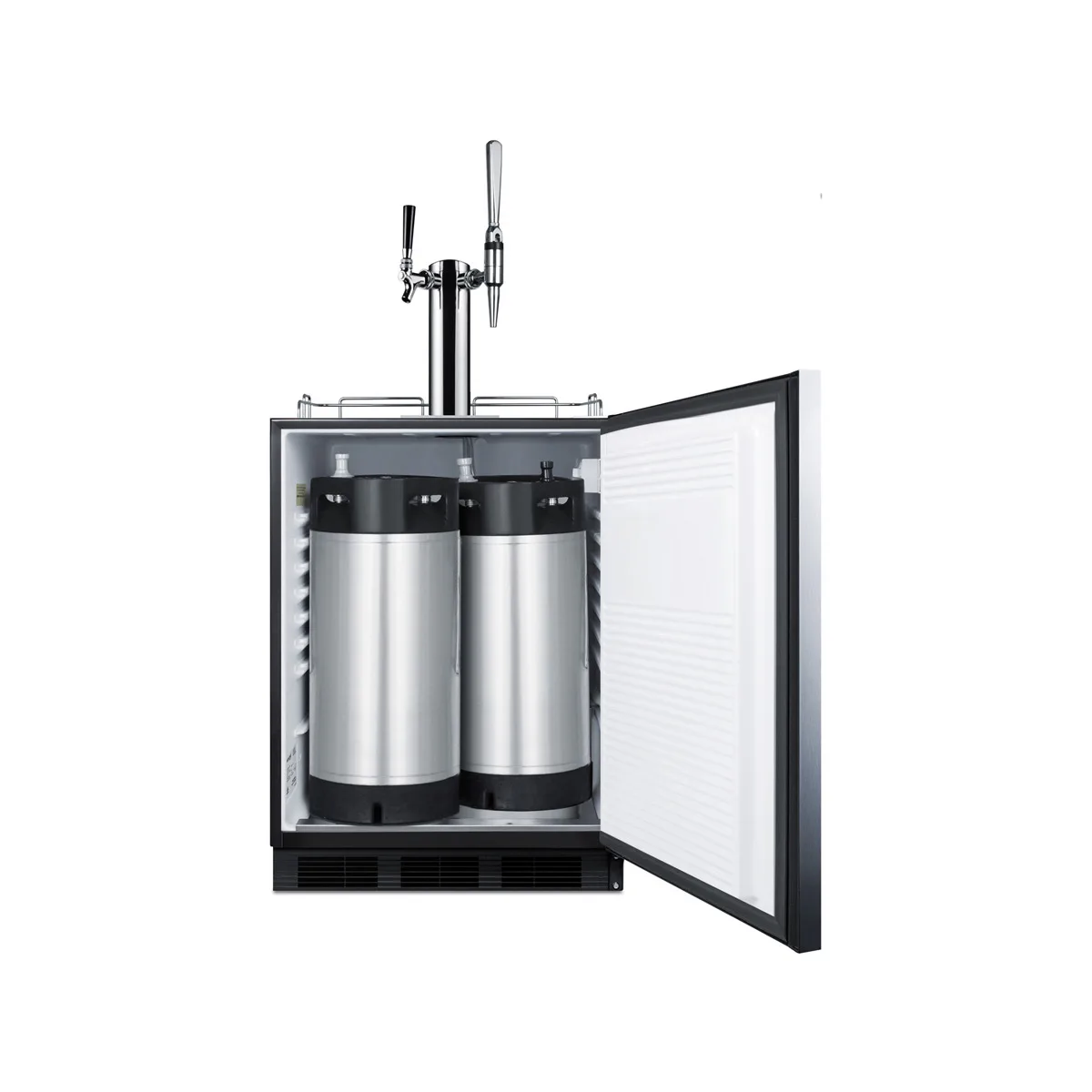 Summit SBC58BLBIADACMTWIN 24" Combo Nitro/Cold Brew Coffee Dispenser, ADA / 5.5 cu. ft. - 115V