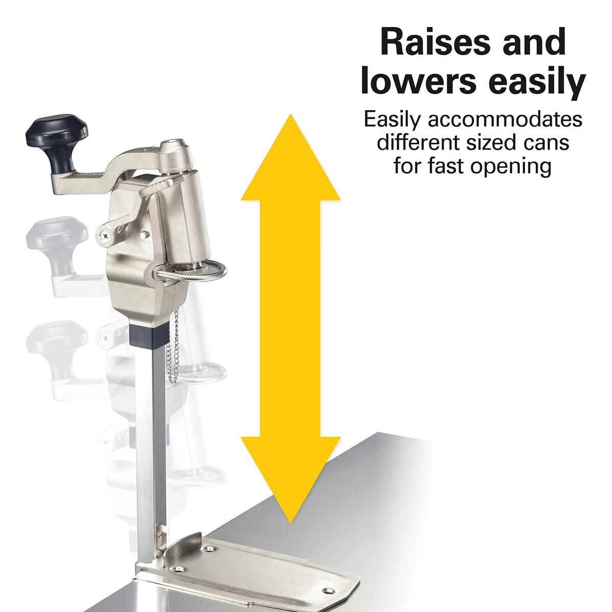 Hamilton Beach HCO500 Can Opener, Side-Cut, Table Mount, Permanent