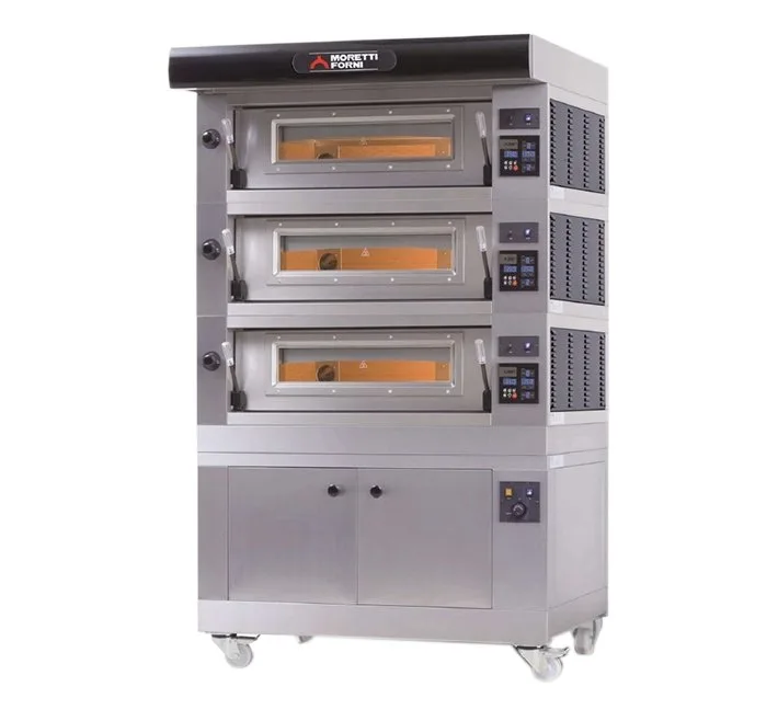Moretti Forni AMALFI B3 52" Electric Pizza Deck Oven, 3‑Deck Brick, Dual‑Power