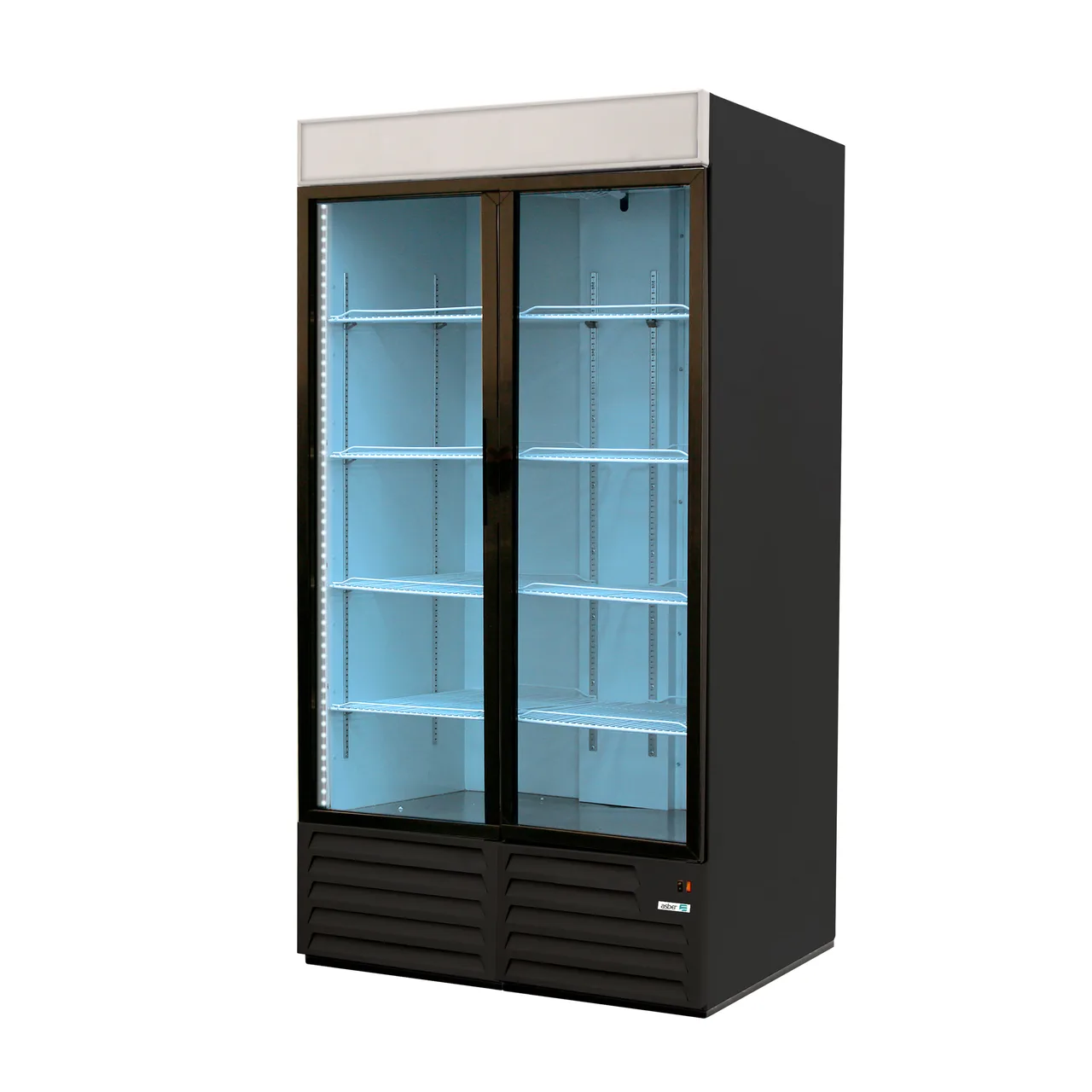 Asber ARMD-49 A 54" Merchandiser Refrigerator with 2 Swing Glass Door, 49 cu. ft.