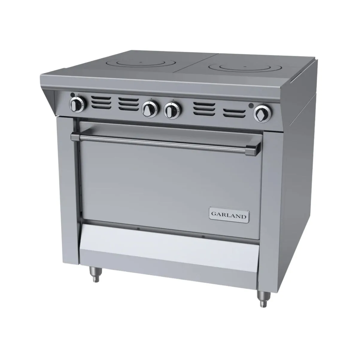Garland US Range MST45R-E 34" Gas Heavy Duty Range w/ (2) Front Fired Hot Tops, Electric Ignition and Flame Fail, (1) Standard Oven, 120.000 BTU