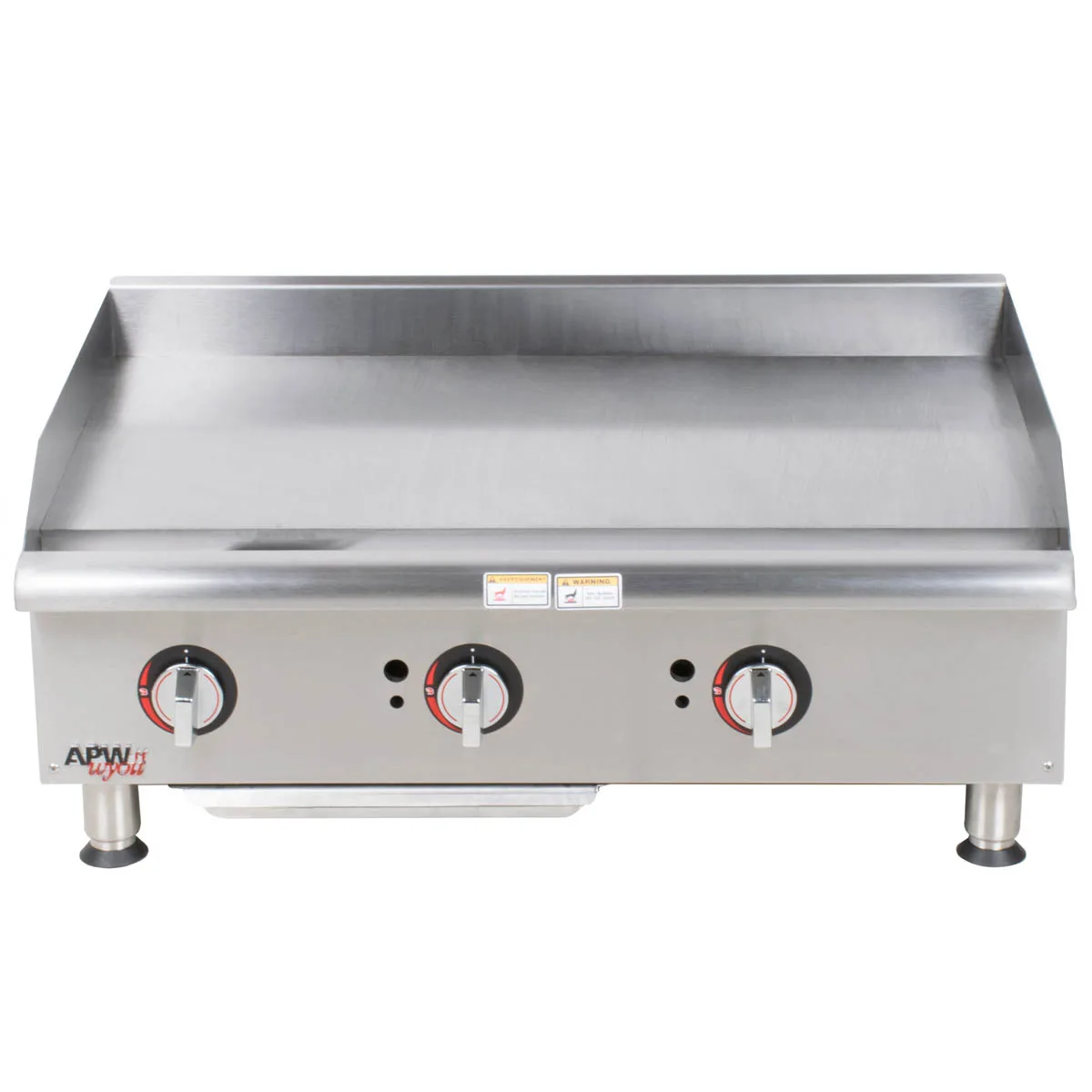 APW Wyott GGM-36S 36" Countertop Gas Griddle with Manual Controls, 3/4" Steel Plate, 60.000 BTU