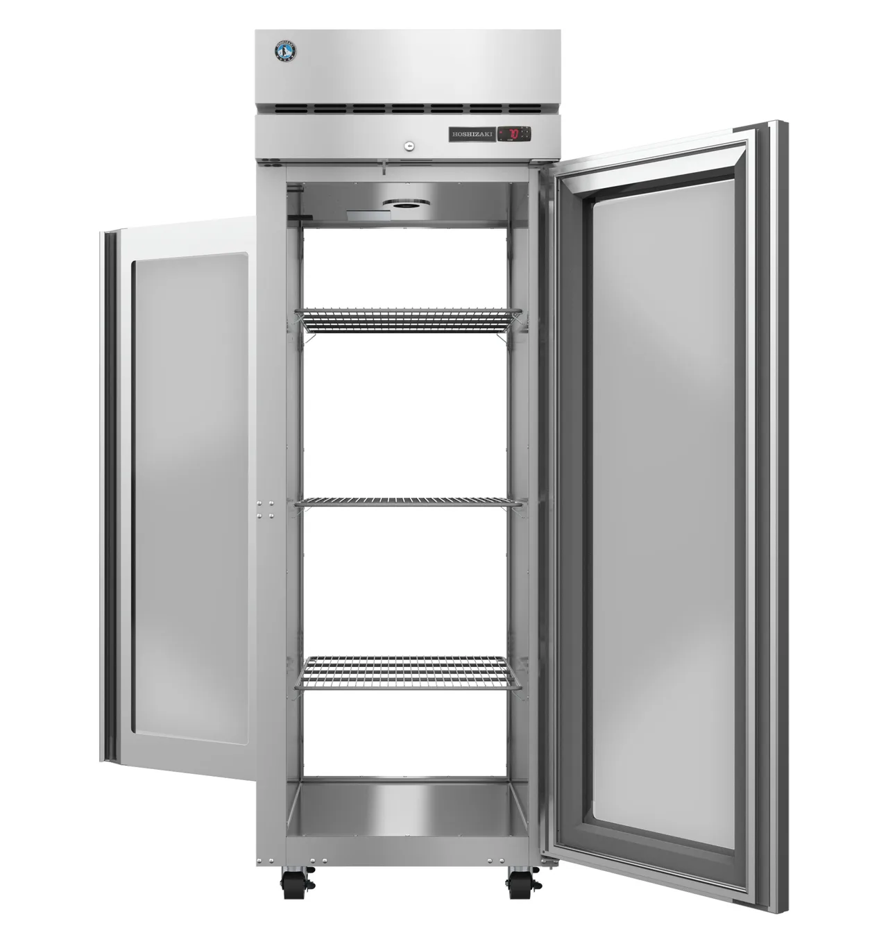 Hoshizaki HC1A-FGE-FGE Heated Pass-Thru Holding Cabinet, 27.5"W x 35.75"D, 3 Shelves, Stainless Steel