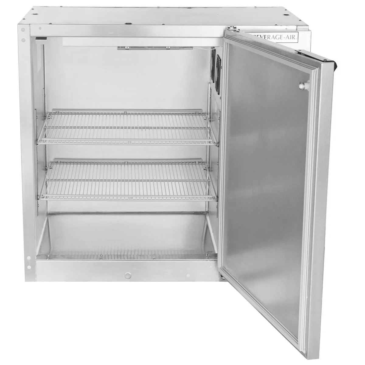 Beverage Air BB36HC-1-S 36" 1 Section Black Back Bar Cooler with Solid Door