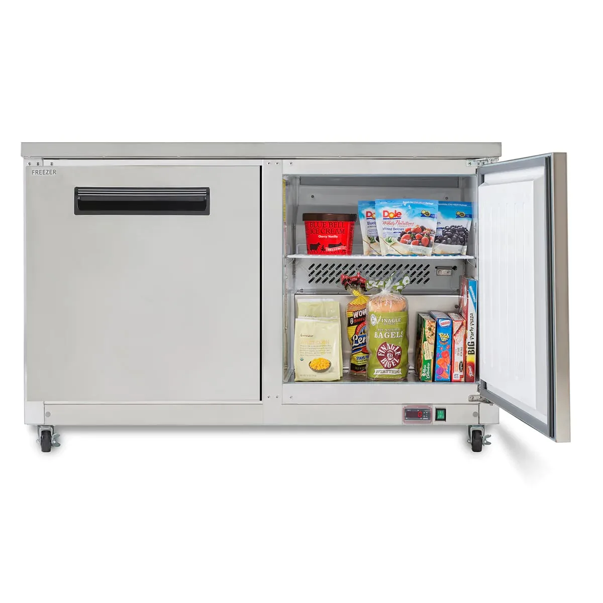 Maxx Cold MXCF48UHC 48" 2-Section Undercounter Freezer w/ 2 Doors, 12 cu.ft.