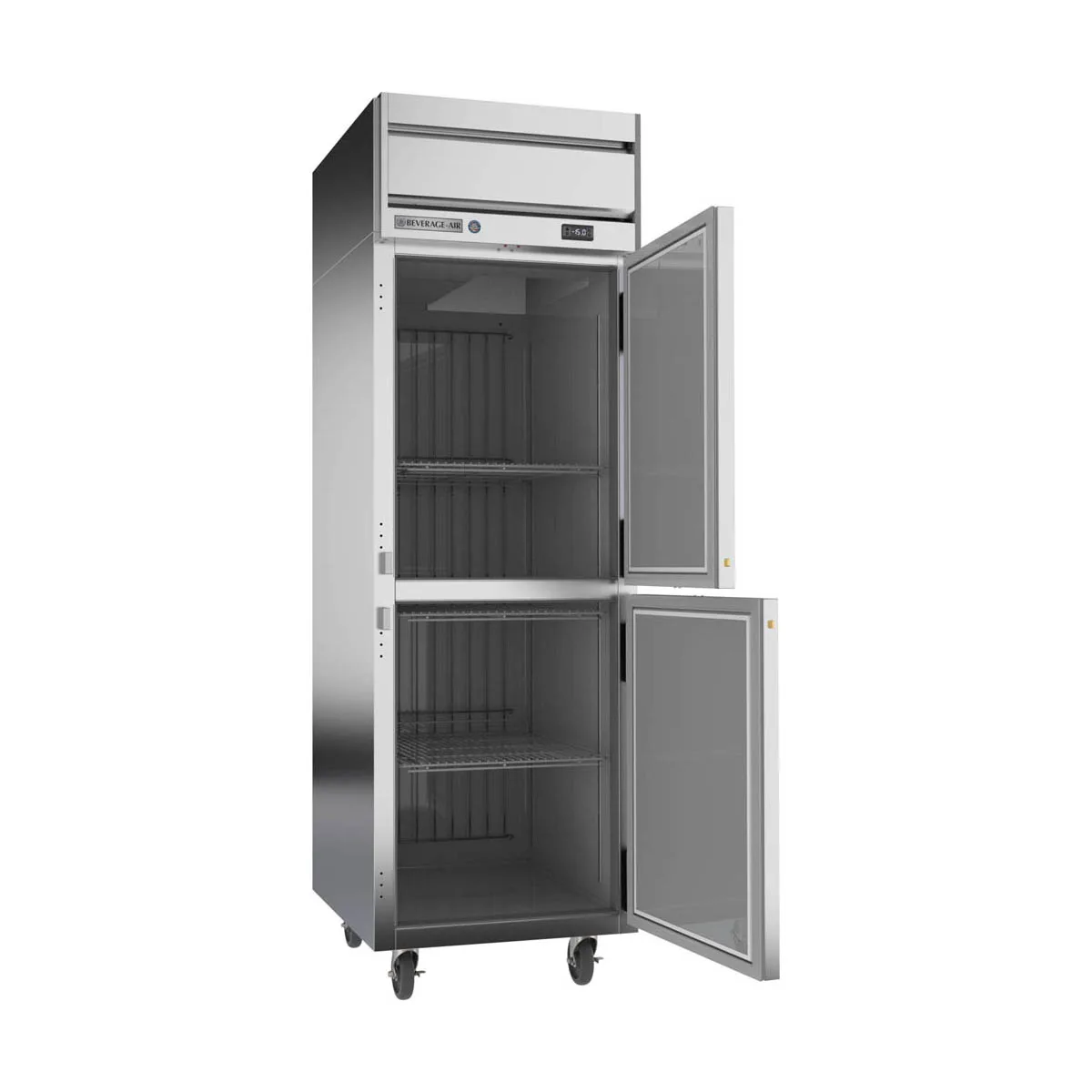 Beverage Air HFP1HC-1HS 26" 1-Section Reach-In Freezer, 2 Half Solid Doors, Top Mount, 21 cu. ft., Stainless Steel Front