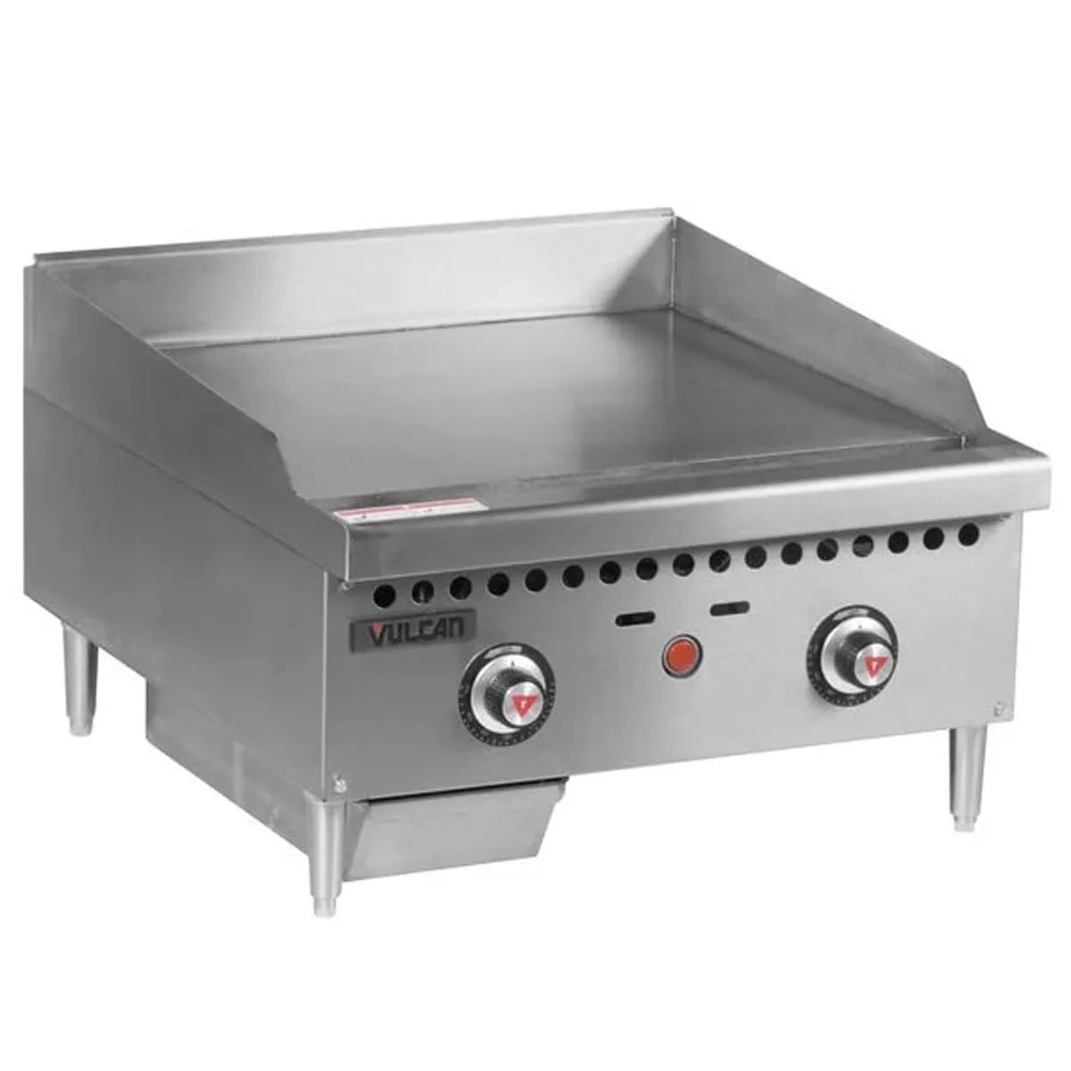 Vulcan VCRG24-T 24" Countertop Gas Griddle, Snap-Action Thermostat, 1" Steel Plate, 50.000 BTU