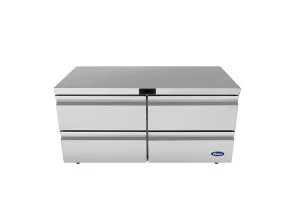 Atosa USA AUR60D4 60" 4-Drawer Undercounter Refrigerator, Stainless Steel, 15.5 cu. ft.