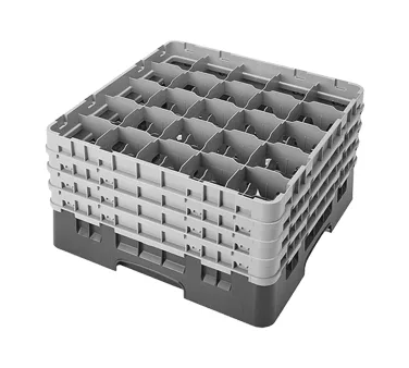 Cambro 25S900167 Camrack Glass Rack, Full Size, Brown, 19-3/4 x 19-3/4, 25 Compartments
