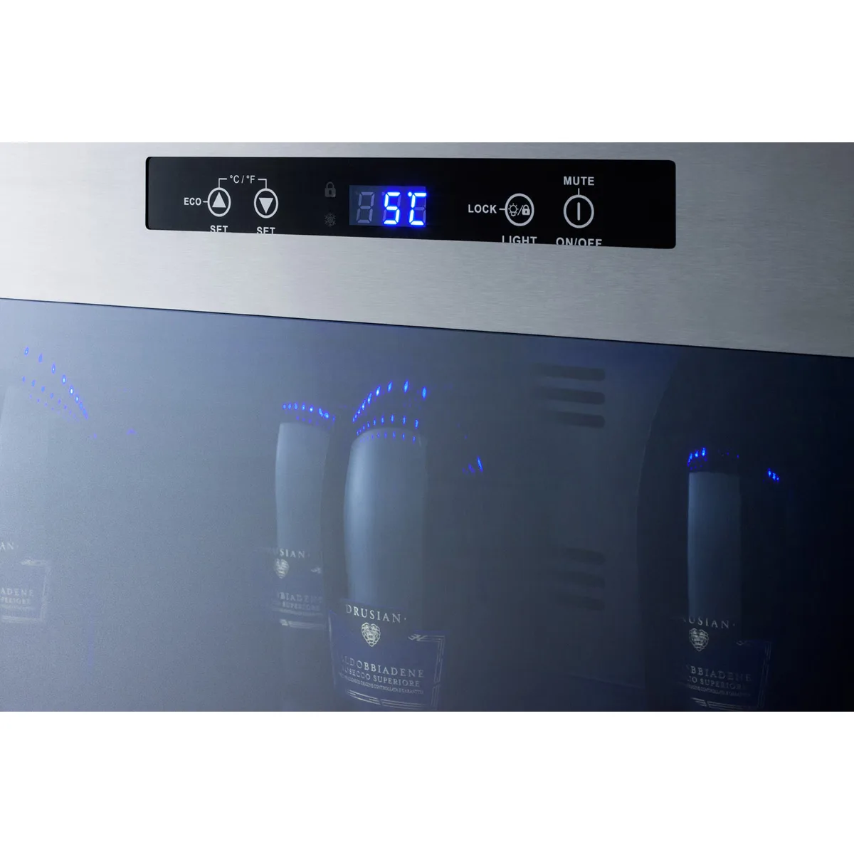 Summit STC6 36" Glass Door Countertop Wine Refrigerator, Single Temperature, 6 Bottles