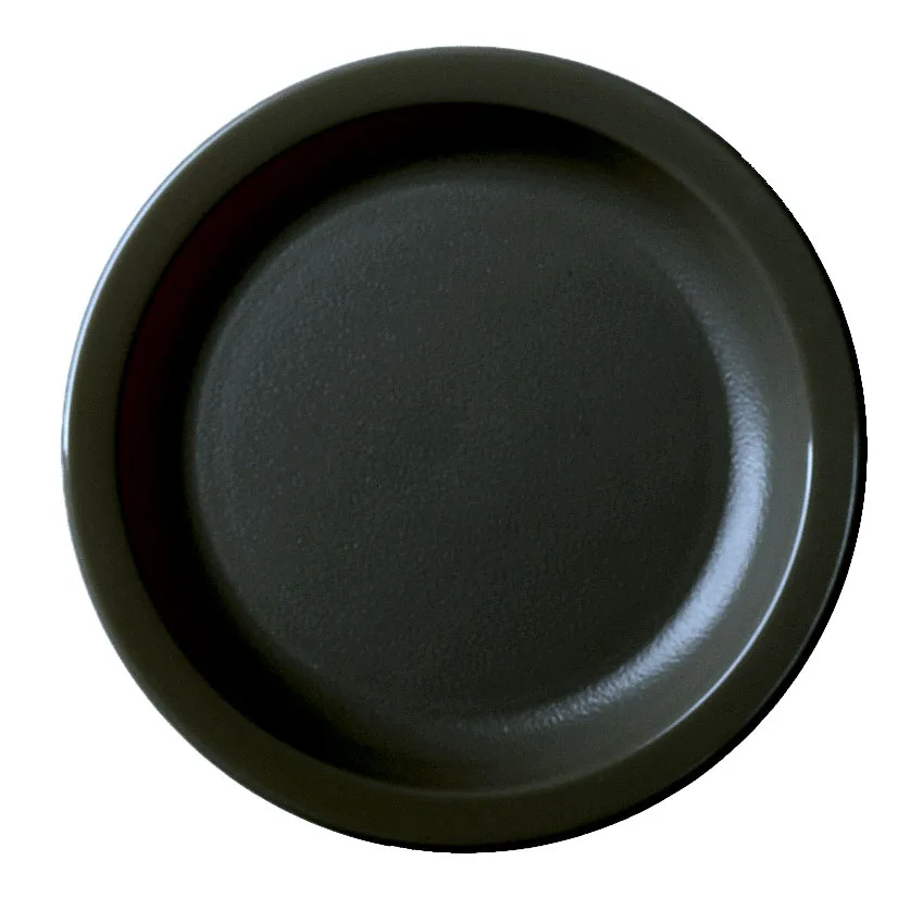 Cambro 65CWNR110 Camwear® Plate – 6-9/16" Black Polycarbonate, Narrow Rim, NSF Certified