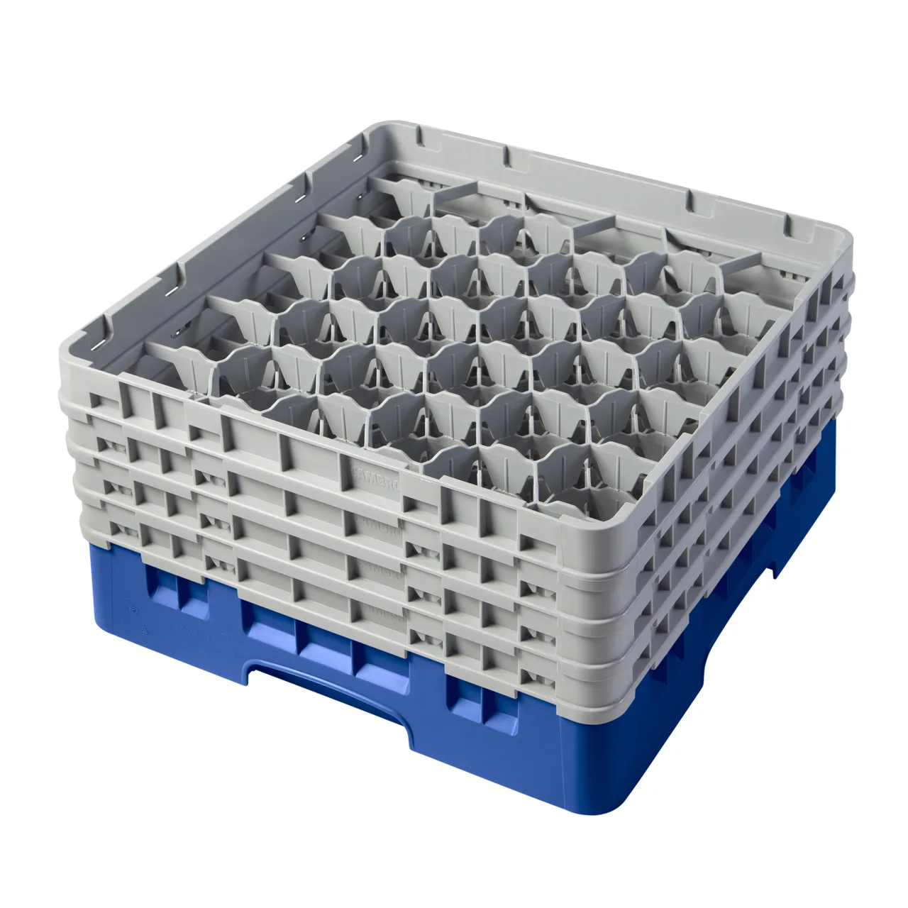 Cambro 30S800168 Camrack Glass Rack, Full Size, Blue, 19-3/4" x 19-3/4", 30 Compartments, 8-1/2" Height