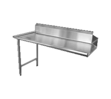 Omcan USA 28472 26" Soiled Stainless Steel Dishtable with Sink, 10" Splash Height / Left Side