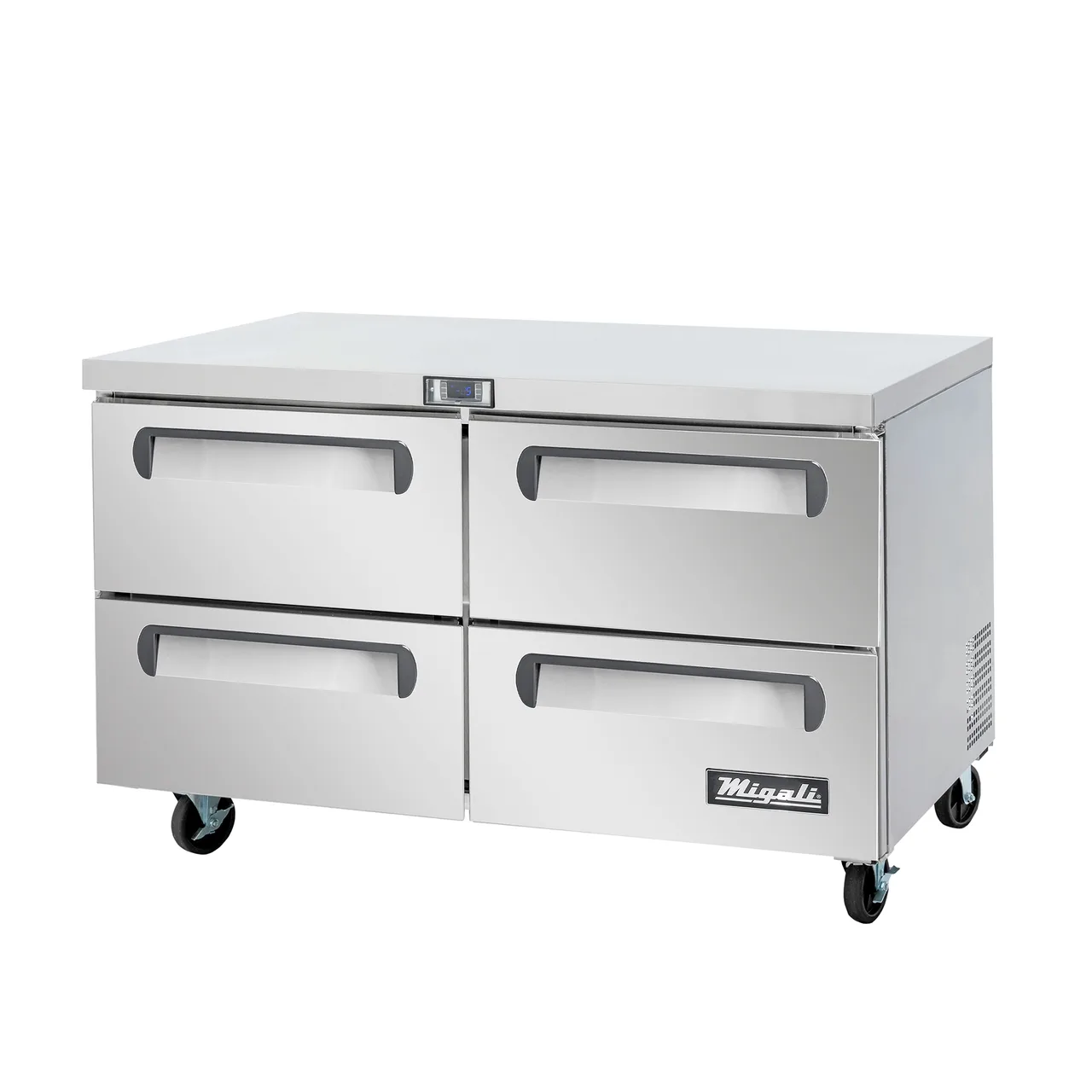 Migali C-U60R-D-HC 60" 2-Section Worktop Refrigerator w/ 4 Drawers, 17.9 cu. ft.