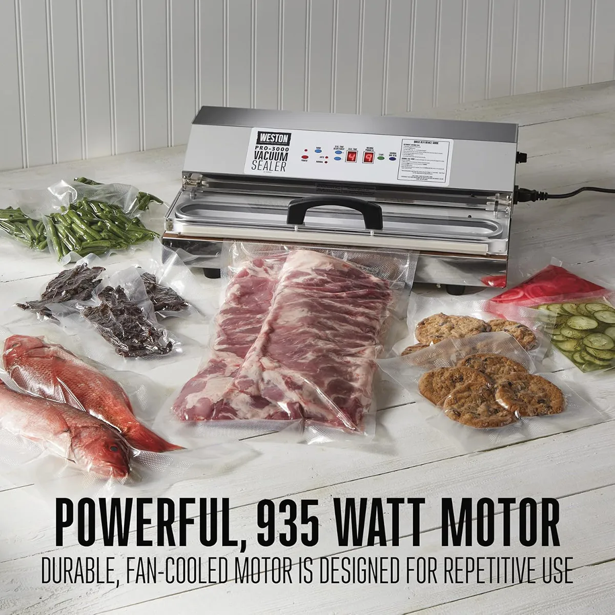 Hamilton Beach 65-0401-W Weston PRO-3000 Countertop External Vacuum Sealer with 15" Seal Bar