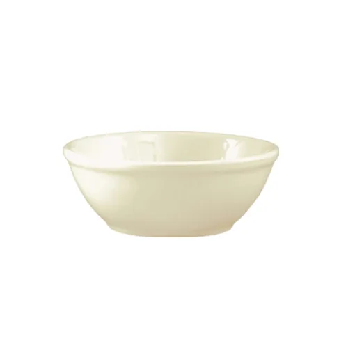 CAC China FR-24 Franklin Nappie 10oz. 5-1/4" Dia. Round Stoneware Bowl, White, Oven Safe - Dozen