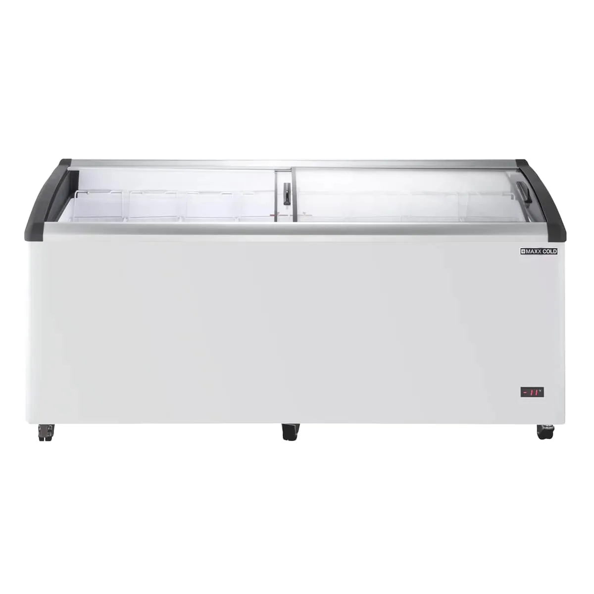 Maxx Cold MXF72CHC-8 72" Curved Lid Ice Cream Display Freezer, 14.3 cu. ft.