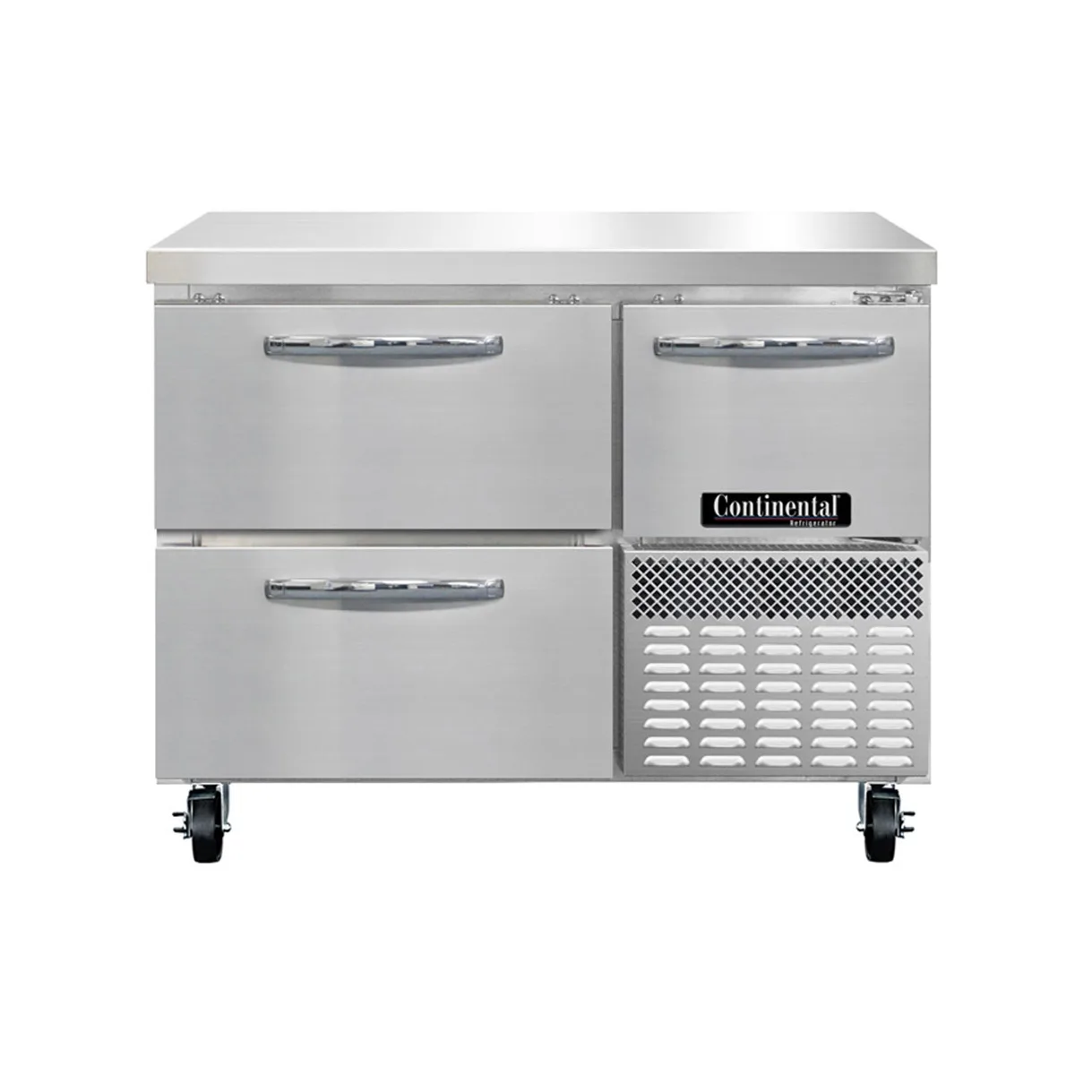 Continental Refrigerator RA43SN-D 43" WorkTop Refrigerator w/ 2 Drawers & 1 Half Door