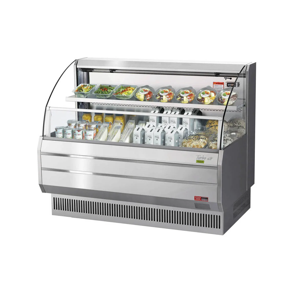 Turbo Air TOM-60LS-N 63" Horizontal Open Air Merchandiser, Stainless Steel, Self-Contained, 1 Shelf