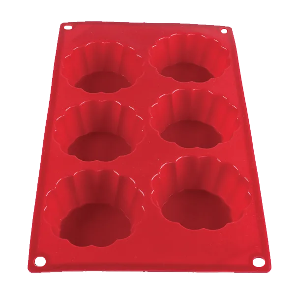 Thunder Group PLBM010S Baking Mold, 3-7/10 Oz. -40° - 550°F Temperature Range (6) Brioche Cavities