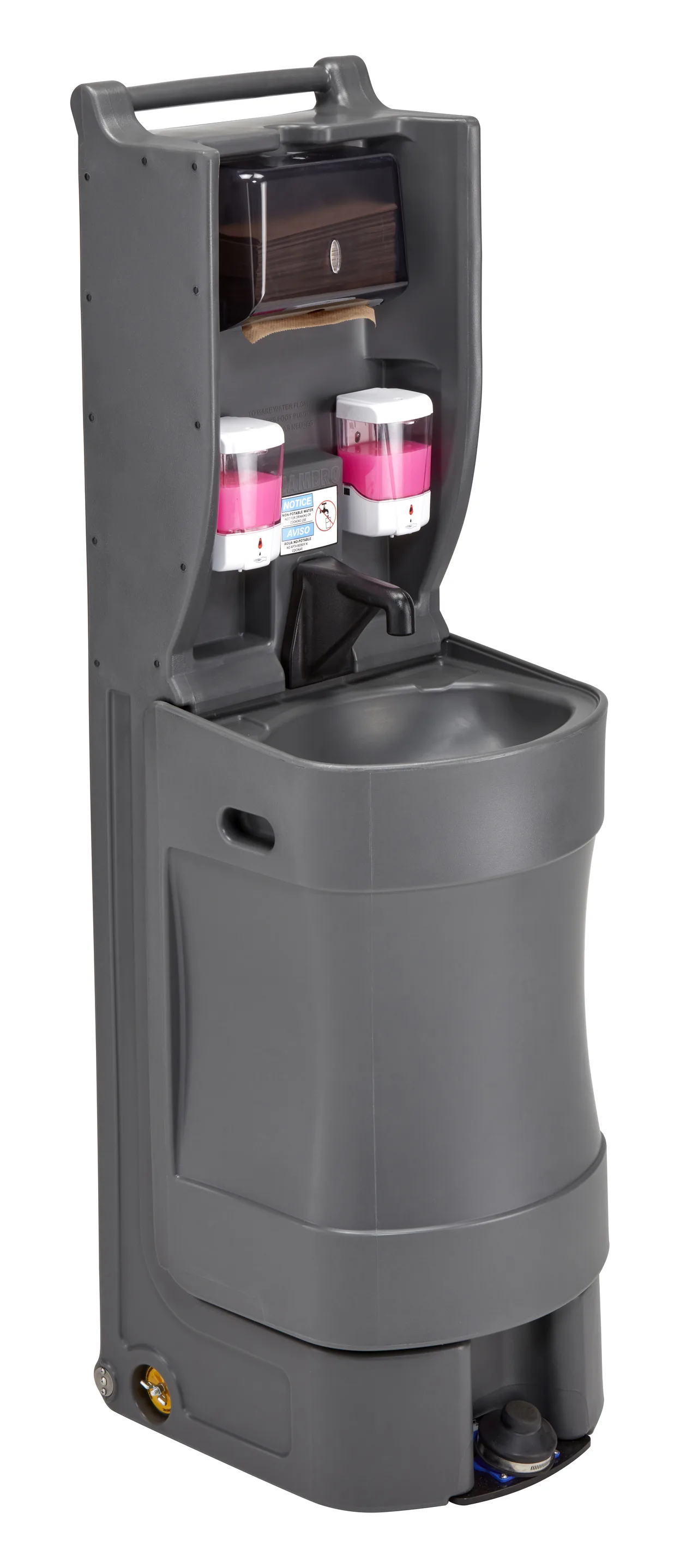 Cambro MHWS18PER100 Mobile Hand Wash Station with Graphics Wrap