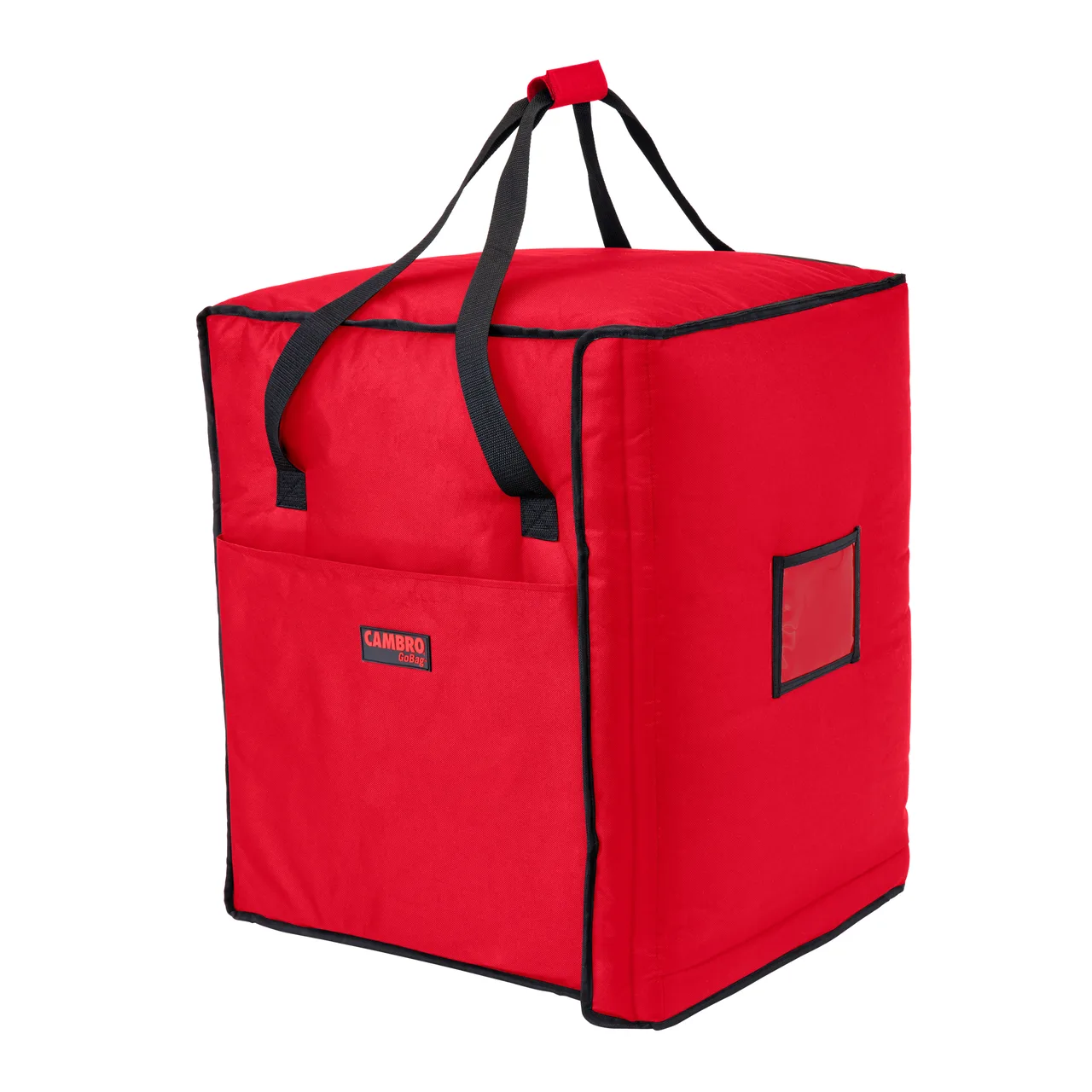 Cambro GBPP1018521 GoBag Premium Pizza Delivery Bag, 19x19x23, 10 Pizza Capacity, Nylon, Red, Hook & Loop Closure