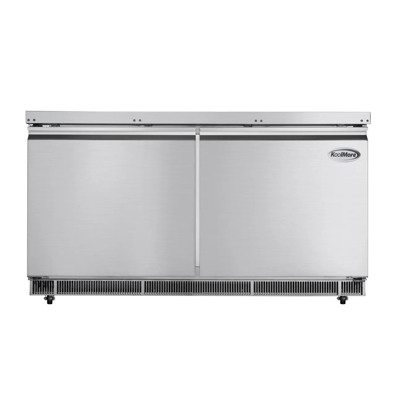 Koolmore KM-RBT-60C 60" 2 Doors Refrigerated Pizza Prep Table, 12 Pans with Covers