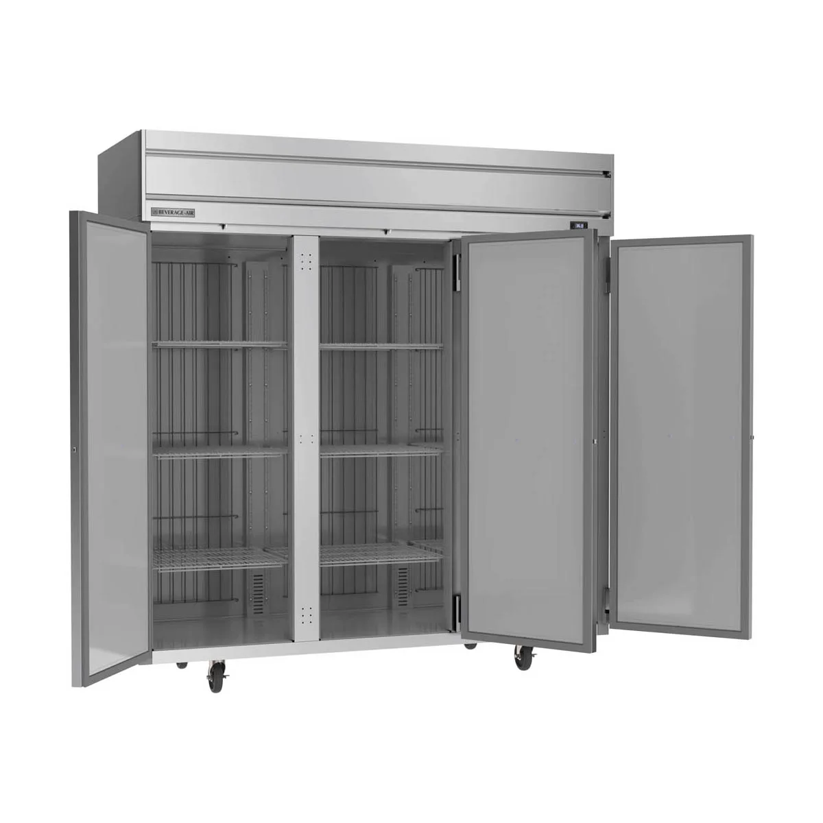 Beverage Air HRP3HC-1S 78" 3-Section Reach-In Refrigerator w/ 3 Solid Full Doors, Top Mounted, 1/3 hp, 71.5 cu. ft.