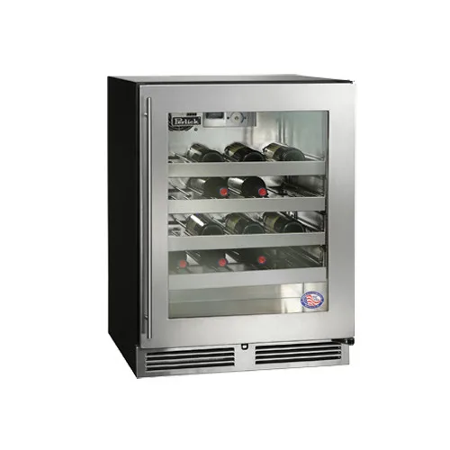 Perlick HB24WS4 24" Glass Door Wine Refrigerator, Single Temperature, 4.8 cu. ft.
