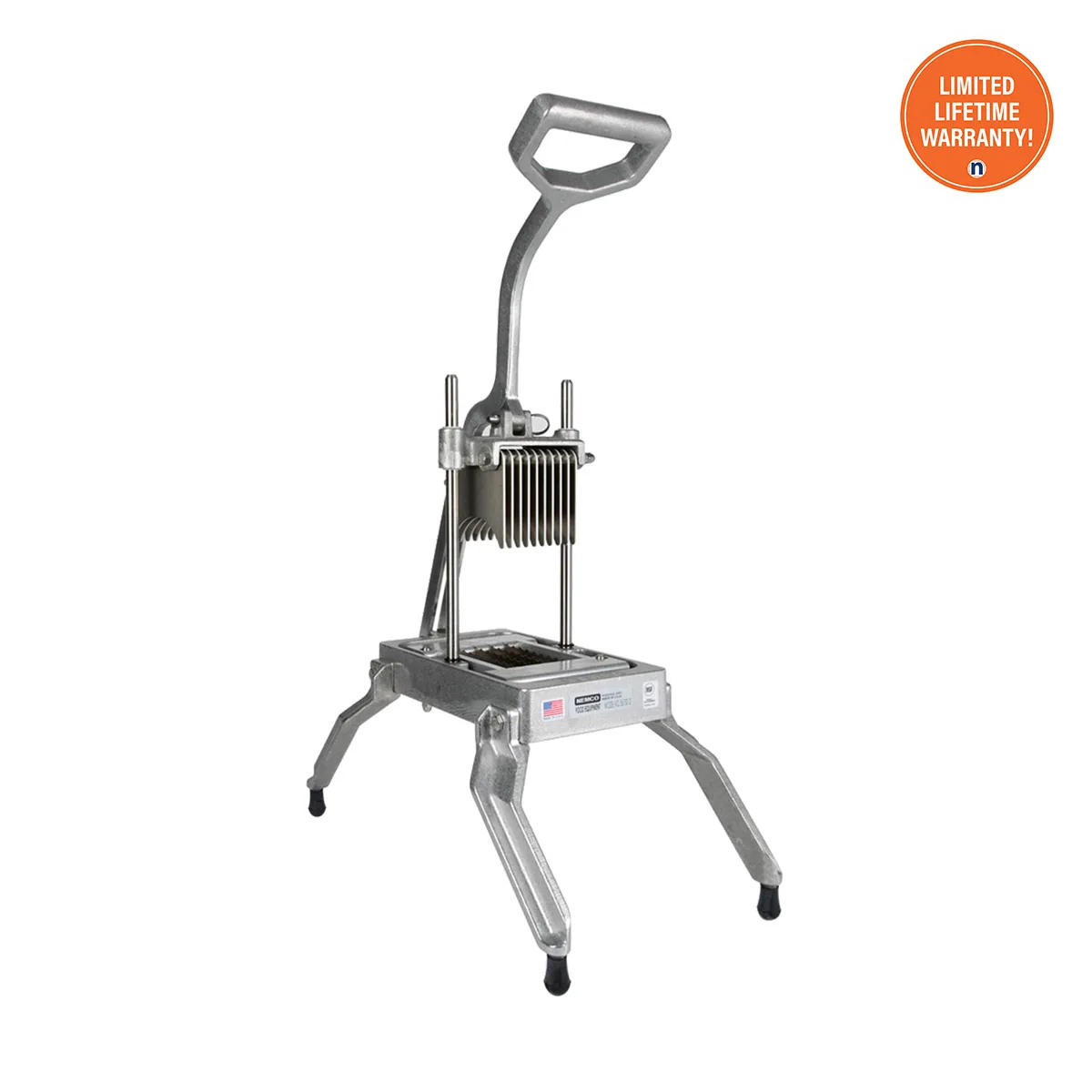 Nemco 56750-3 Onion Slicer – 3/8" Slice, 10" Width, Cast Aluminum/Stainless Steel, Top-Down, 4" Onion, Pusher Off