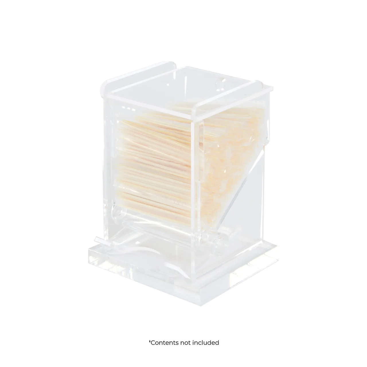 CAC China ACTP-8 Toothpick Holder Dispenser, 3-1/4" W x 3" D x 5" H Clear Acrylic, BPA Free