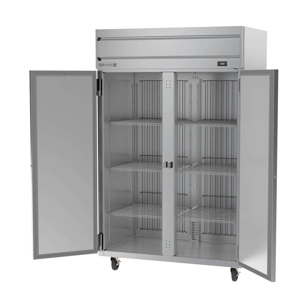 Beverage Air HFPS2HC-1S 52" 2-Solid Door Reach-In Freezer, Top Mounted, 45.2 cu. ft., Stainless Steel